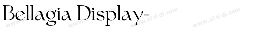 Bellagia Display字体转换